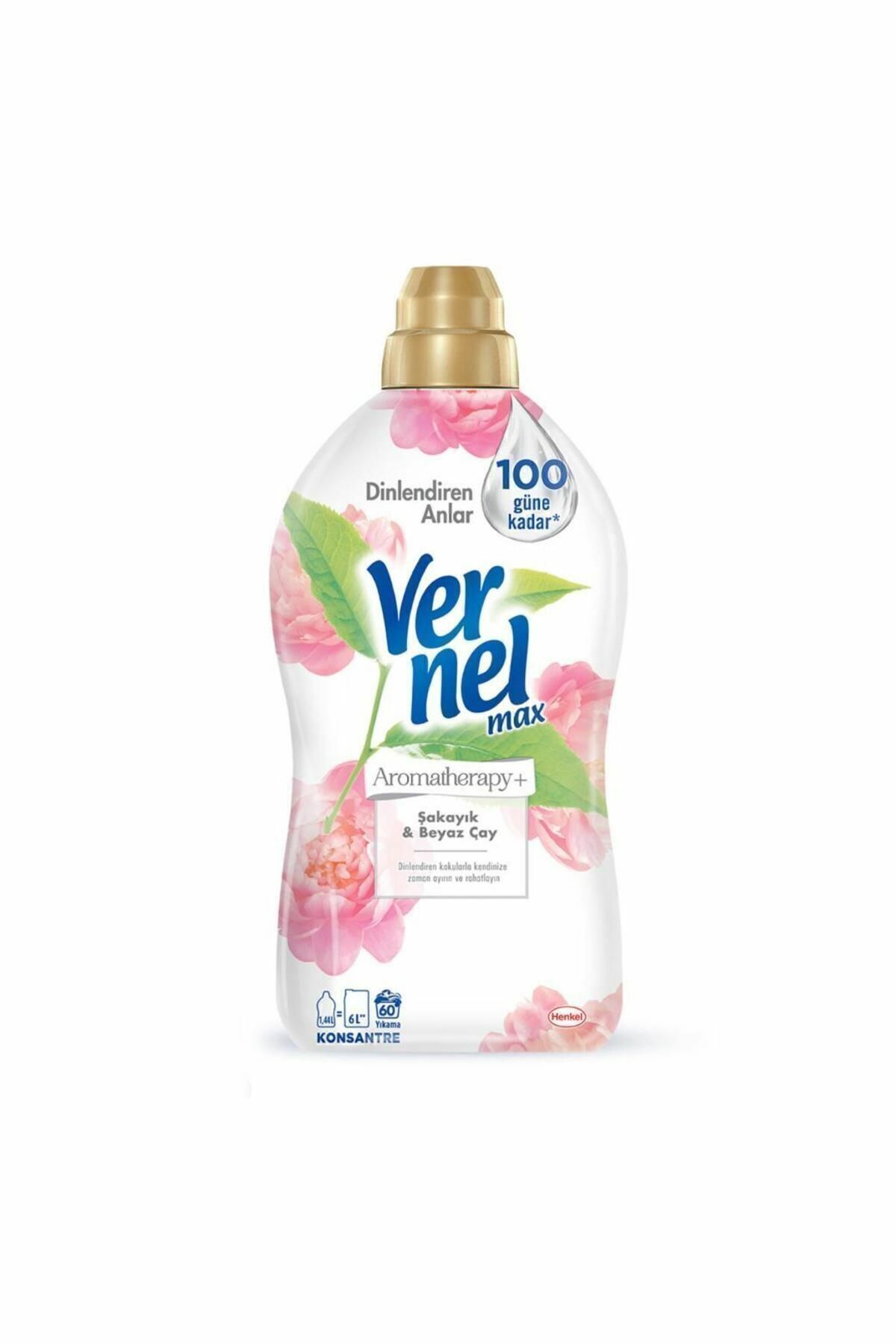 Vernel Max Konsantre Çamaşır Yumuşatıcısı 1440ml 60 Yıkama) Şakayık