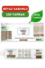 Lok Tem Islak Yüzey Temizlik Havlusu 100 Yaprak Beyaz Sabun Kokulu Sirke Ve Karbonatlı